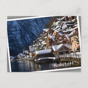 Wooden lakeside house in Hallstatt, Österrike Vykort