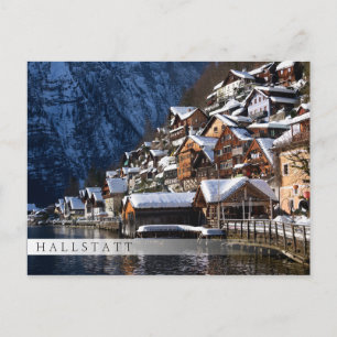 Wooden lakeside house in Hallstatt, Österrike Vykort