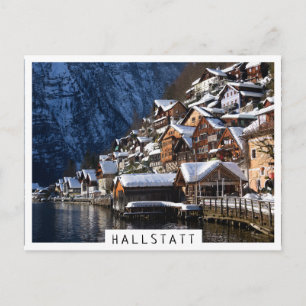 Wooden lakeside house in Hallstatt, Österrike Vykort