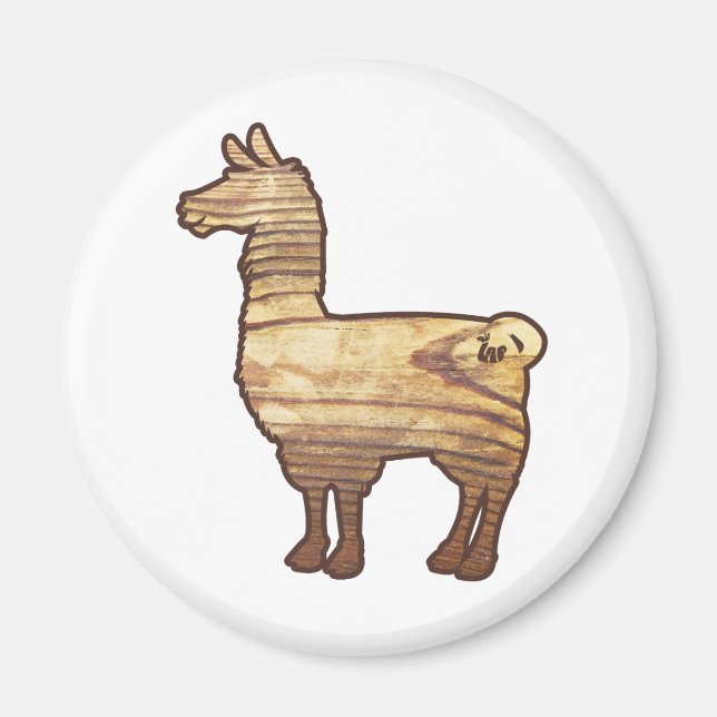 Wooden Llama Magnet (Framsidan)
