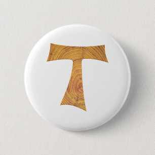 Wooden look Franciscan Tau Kor Knapp
