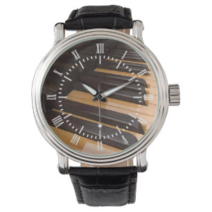 Wooden Piano Nycklar Armbandsur