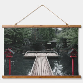 Wooden Pier framed by red Lanterns