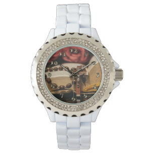 Wooden Rosary med Jesus på Kor Armbandsur