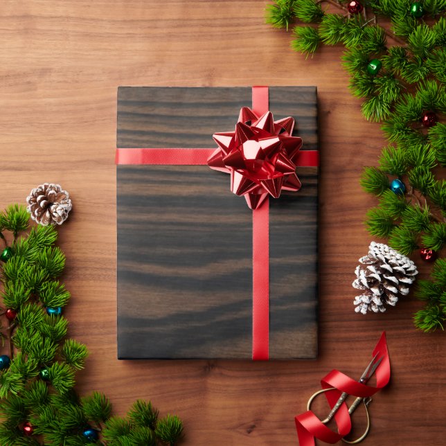 Wooden Rustic Mönster Presentpapper (Julgåva)