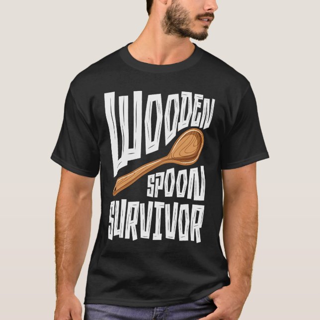 Wooden Spoon Survivor Champion T Shirt (Framsida)