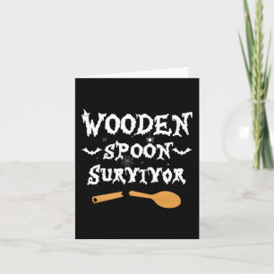 Wooden Spoon Survivor Funny Halloween Costume Mana Kort