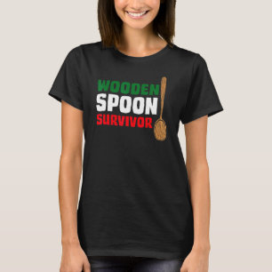 Wooden Spoon Survivor Italienska Flagga T Shirt