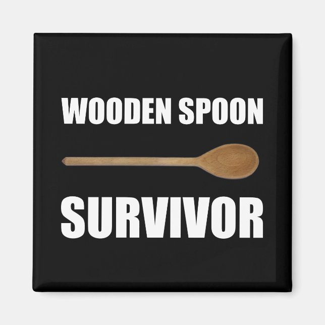 Wooden Spoon Survivor Magnet (Framsidan)