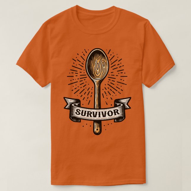 Wooden Spoon Survivor T Shirt (Design framsida)