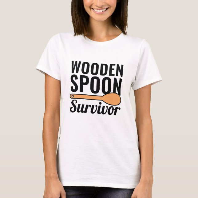 Wooden Spoon Survivor T Shirt (Framsida)