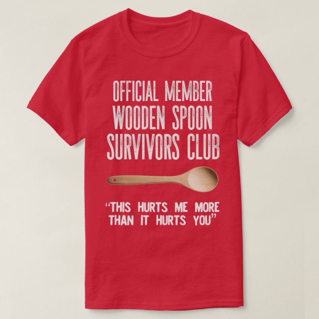 Wooden Spoon Survivors Club  T Shirt (Design framsida)