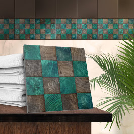Wooden Struktur Mosaic Art Kakelplatta