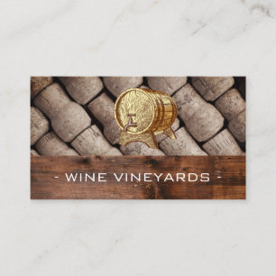 Wooden Vin Barrel Catering Services Maskiner Visitkort