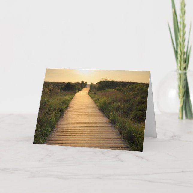 Wooden Walkway till Beach Kort (Framsida)