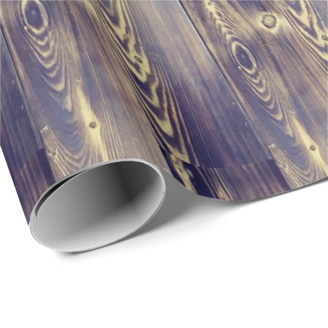 Woodgrain Art Presentpapper (Rullad Hörn)
