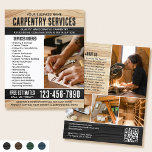 Woodgrain Carpenter Construction Handyman Black<br><div class="desc">Få ut fler kunder till ditt företag med den här flygaren i snyggt marknadsföring. Ett val av perfekt om du är tittar för en rustik, naturlig eller handgjord vibe. Med ett träskkornigt struktur och elegant fet stil, med fem foton för att visa ditt arbete. Anpassa mallen med namn, rubrik, beskrivning,...</div>