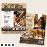 Woodgrain Carpenter Construction Handyman Brown Flygblad<br><div class="desc">Få ut fler kunder till ditt företag med den här flygaren i snyggt marknadsföring. Ett val av perfekt om du är tittar för en rustik, naturlig eller handgjord vibe. Med ett träskkornigt struktur och elegant fet stil, med fem foton för att visa ditt arbete. Anpassa mallen med namn, rubrik, beskrivning,...</div>