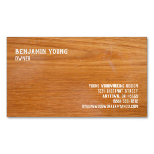 Woodgrain Oak Stil Seven Line Anpassningsbar Magnetiska Visitkort