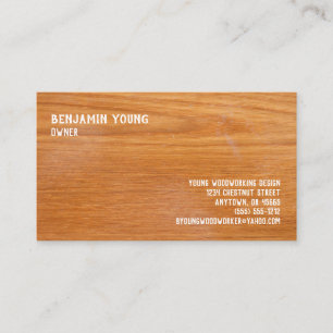Woodgrain Oak Stil Seven Line Anpassningsbar Visitkort