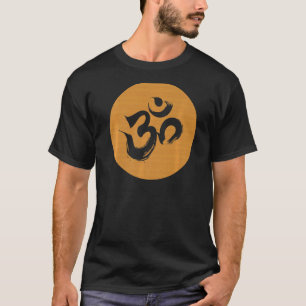 Woodgrain Om Hindu Symbol T Shirt