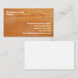 Woodgrain San Serif Stil Seven Line Anpassningsbar Visitkort