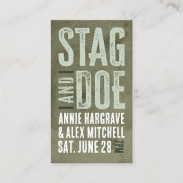 Woodgrain Stag och Doe Biljett