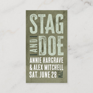 Woodgrain Stag och Doe Biljett