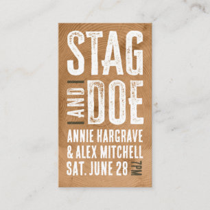 Woodgrain Stag och Doe Biljett
