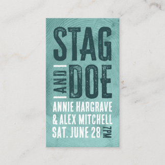 Woodgrain Stag och Doe Biljett
