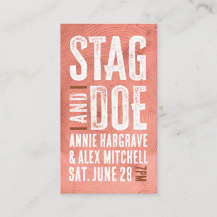 Woodgrain Stag och Doe Biljett