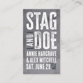 Woodgrain Stag och Doe Biljett