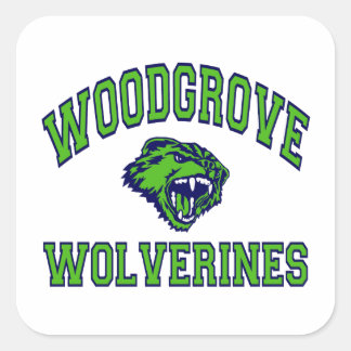 Woodgrove Wolverines Fyrkantigt Klistermärke