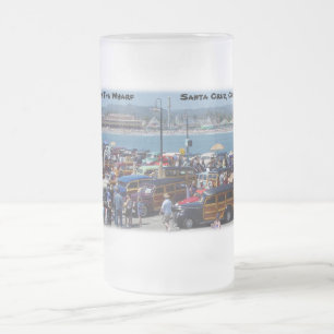 Woodies på hamnplatsSanta denFrostade muggen Frostat Ölglas