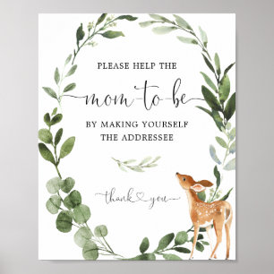 Woodland Adress, barnduschen i Kuvert Poster