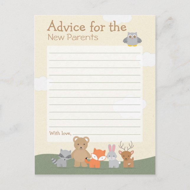 Woodland ’Advice’ Rådkort (Framsida)