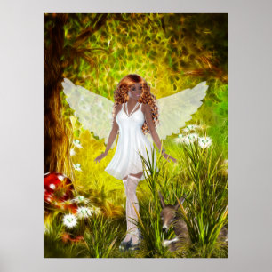 Woodland Älva Secret Garden Poster
