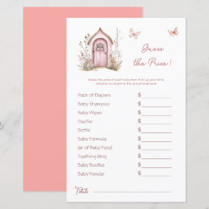 Woodland Älvor Rosa Baby Shower Pris gissning