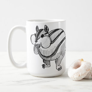 Woodland Animal Art Pencil Cute Chipmunk Kaffemugg