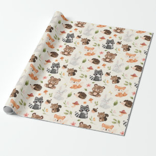 Woodland Animal Baby Shower Birthday Presentpapper