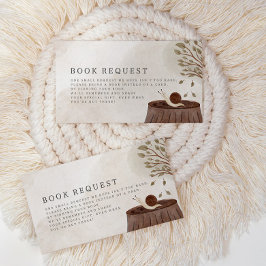 Woodland Animal Baby Shower Bokar för Baby Tilläggskort