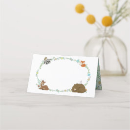Woodland Animal Baby Shower Placeringskort
