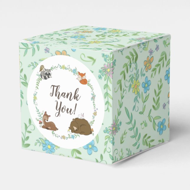 Woodland Animal Baby Shower Presentaskar (Framsidan Sidan)