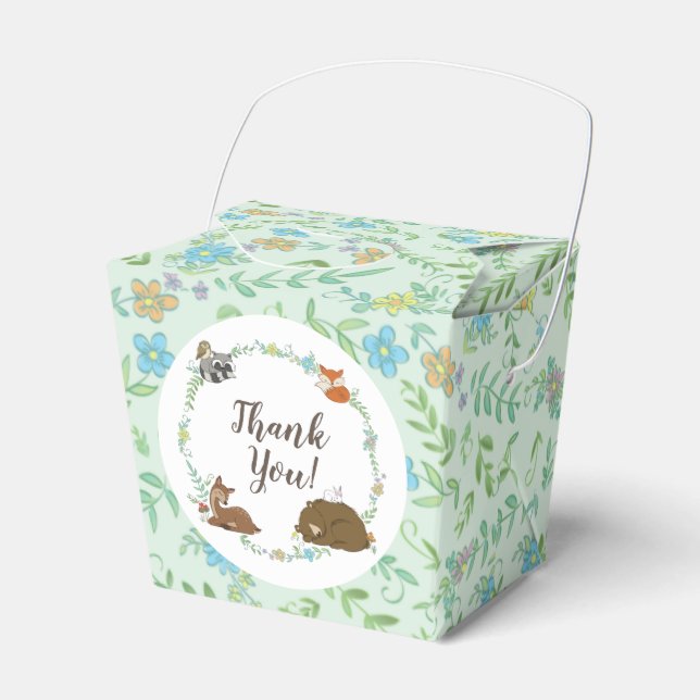 Woodland Animal Baby Shower Presentaskar (Framsidan Sidan)