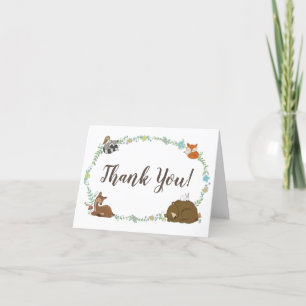 Woodland Animal Baby Shower Tack Kort