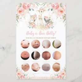 Woodland Animal Blommigt Baby eller Beer Belly Gam