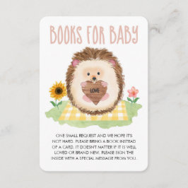Woodland Animal Hedgehog Picnic Bokar för Baby Enc Tilläggskort