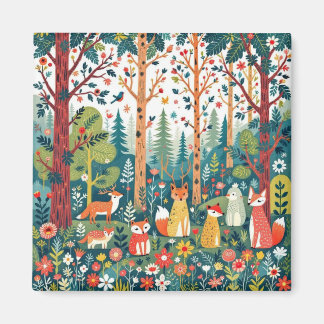woodland animal magnet