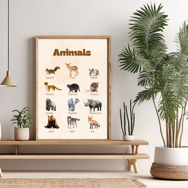 Woodland Animal Nursery Wall Art Fototryck (Skapare uppladdad)