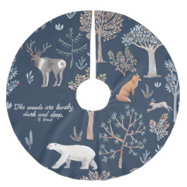 Woodland Animals Anpassningsbar Träd Skirt Julgransmatta Borstad Polyester